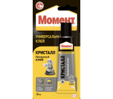 Клей универсальный полиуретановый "Момент Кристалл", 30 мл.