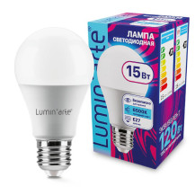 Лампа светодиодная LUMINARTE арт. LSTD-A60-15W6KE27 Лампа светодиодная LUMINARTE арт. LSTD-A60-15W6KE27