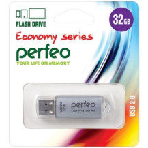 Perfeo USB флэш-диск 32GB E01 Silver economy series 10/100