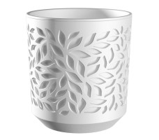 Горшок Leaves белый/белый 1,25 л.