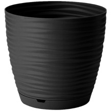 Горшок для цветов Saffron черный 2,6 л арт. 221610230/02 Горшок для цветов Saffron черный 2,6 л арт. 221610230/02