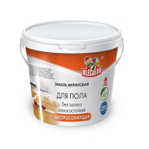 Эмаль OLECOLOR акриловая для пола желто-коричневая 1кг