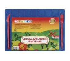 Доска для лепки Цветик фигурная 7 ячеек 2 стека цветная А4 арт.5746531 Россия
