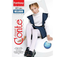 Колготки детские CONTE ELEGANT VELOUR 60 bianco р. 146-152 арт. 21С-113СП Беларусь