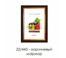 Рамка пласт. со стеклом коричневый мрамор 10х15 арт.22/443