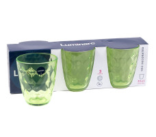 Набор стаканов стекл. Neo diamond colorlicionus green 0.31л 3шт арт. Р7139