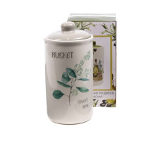 Банка для сып. продуктов керам. Цветущий эвкалипт 10х10х19.9 0.8л арт. HC3D01AL-G12