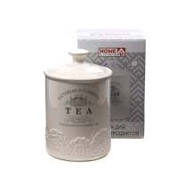 Банка для сып. продуктов Tea 10.5х10.5х16.5см 0.65л керамич. арт. HC1910017-6.5T Банка для сып. продуктов Tea 10.5х10.5х16.5см 0.65л керамич. арт. HC1910017-6.5T