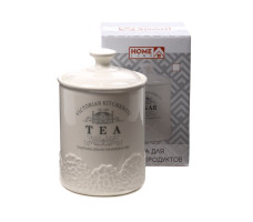 Банка для сып. продуктов Tea 10.5х10.5х16.5см 0.65л керамич. арт. HC1910017-6.5T