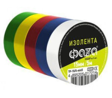 Изолента ПВХ 15ммх5м комплект 5 цветов ФАZА (130 мкм)
