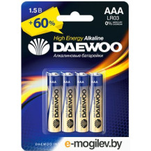 Батарейка AA LR6 1,5V alkaline BL-4шт DAEWOO HIGH ENERGY Батарейка AA LR6 1,5V alkaline BL-4шт DAEWOO HIGH ENERGY