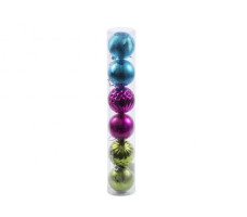 Набор шаров елочн. 6см 6шт пластмасса арт. 25227778