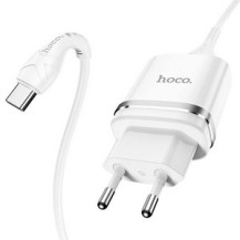 Cетевое зарядное устройство hoco N1 USB белый с кабелем Type-C Cетевое зарядное устройство hoco N1 USB белый с кабелем Type-C
