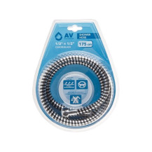 Шланг душевой AV Engineering PVC хром-черный 175 см., 1/2" г-г арт. AVSSS-108 Шланг душевой AV Engineering PVC хром-черный 175 см., 1/2" г-г арт. AVSSS-108