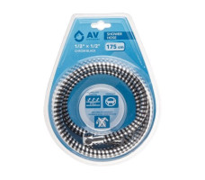 Шланг душевой AV Engineering PVC хром-черный 175 см., 1/2" г-г арт. AVSSS-108