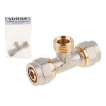 Тройник нар. 1/2"х16 (2.0) для трубы PEX. AV Engineering Тройник нар. 1/2"х16 (2.0) для трубы PEX. AV Engineering