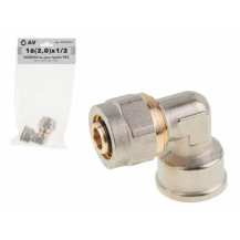 Колено 16(2,0)х1/2" вн. для трубы PEX AV Engineering