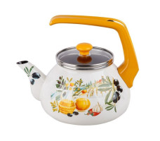 Чайник стальной эмалированный, 2.2 л, серия Халкидики, PERFECTO LINEA (диаметр 11,5 см, высота 12 см)