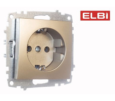 Розетка с/з, титан EL-BI Zena-Vega 609-011400-217