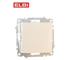 Выключатель 1-кл,кремовый, EL-BI Zena-Vega 609-010300-200