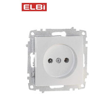 Розетка б/з,белоснежный,механизм, 609-015600-215 EL-BI,Zena-Vega,