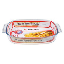 Форма из жаропрочного стекла, 2.7 л, прямоугольная, 344х223х61 мм, PERFECTO LINEA Форма из жаропрочного стекла, 2.7 л, прямоугольная, 344х223х61 мм, PERFECTO LINEA