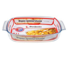 Форма из жаропрочного стекла, 2.7 л, прямоугольная, 344х223х61 мм, PERFECTO LINEA