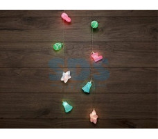 Гирлянда светодиодная Новый год 1,5 м, прозр. ПВХ, 10 LED, теплый белый, питание 2 х АА (батарейки (Применяется для эксплуатации в помещении. Класс