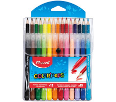 Набор для рисования Maped "Color'Peps" 12 фломастеров+15 карандашей, пласт футляр