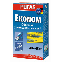 Клей обойный "PUFAS Эконом универсальный
EURO 3000", (40-45 м2), 300 г Клей обойный "PUFAS Эконом универсальный
EURO 3000", (40-45 м2), 300 г