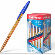Ручка шариковая ErichKrause R-301 Amber Stick синий