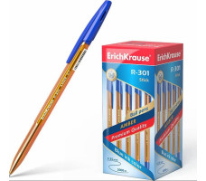 Ручка шариковая ErichKrause R-301 Amber Stick синий