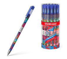 Ручка гелевая ErichKrause® ColorTouch® Patchworks, цвет чернил синий в тубусе по 24 шт