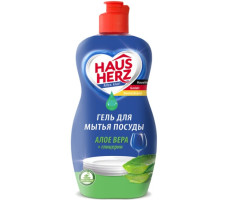 Средство для мытья посуды Haus Herz глицерин + алоэ 0,45 л