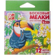 Восковые мелки "ZOO" шестигранные 12 цв