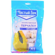 Перчатки латексные хозяйственные ХL Чистый дом Перчатки латексные хозяйственные ХL Чистый дом