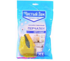 Перчатки латексные хозяйственные ХL Чистый дом