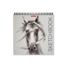 Альбом для эскизов на спирали ErichKrause® Wild Horse, 220х220 мм, 40 листов Альбом для эскизов на спирали ErichKrause® Wild Horse, 220х220 мм, 40 листов