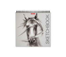 Альбом для эскизов на спирали ErichKrause® Wild Horse, 220х220 мм, 40 листов