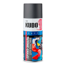 Грунт-эмаль для пластика KUDO RAL 7021 графит 0,52л арт.KU-6004