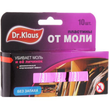 Антимоль пластины без запаха Dr.Klaus 10 шт.