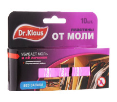 Антимоль пластины без запаха Dr.Klaus 10 шт.