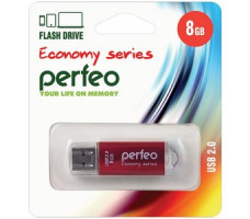 Perfeo USB флэш-диск 8GB E01 Red economy series /10