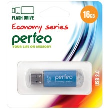 Флэш-диск Perfeo USB 16GB E01 Blue economy series 10/100