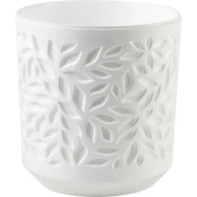 Кашпо La Decoro Leaves белый/белый 4 л. арт. КШ-5827 Кашпо La Decoro Leaves белый/белый 4 л. арт. КШ-5827
