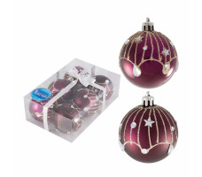 Набор шаров "Блеск" сиреневый 6 см., 6 шт. арт. 007483