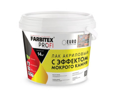 Лак акриловый с эффектом мокрого камня FARBITEX ПРОФИ 2,5 кг
