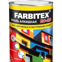 Эмаль алкидная FARBITEX ПФ-115 красный 400г Эмаль алкидная FARBITEX ПФ-115 красный 400г