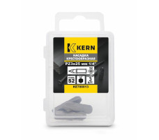 Насадка крестообразная PZ3х25 мм., 1/4" S2 KERN 3 шт./уп.