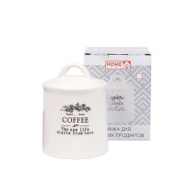 Банка для сып. продуктов Coffee 14,5см 0.625л керамич. арт. HC21А29-С Банка для сып. продуктов Coffee 14,5см 0.625л керамич. арт. HC21А29-С